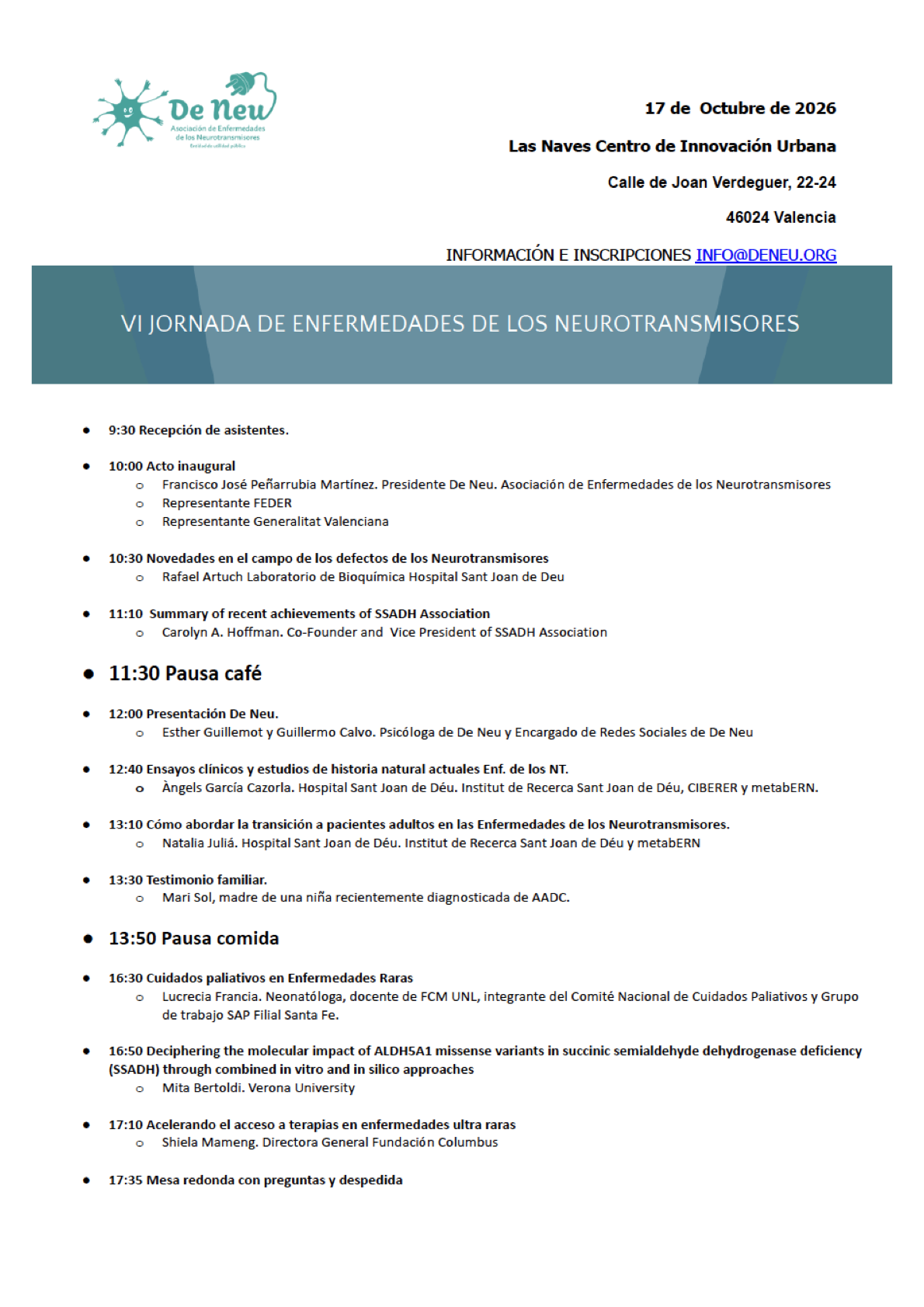 Agenda VI Jornada